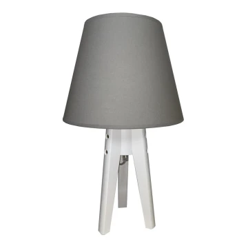 Lampa stołowa CONE 1xE27/60W/230V biały/szary