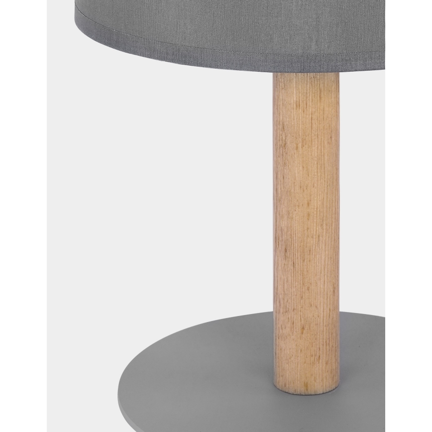 Lampa stołowa DEVA 1xE27/15W/230V szara/drewno