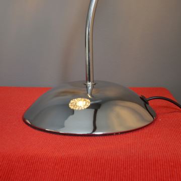 Lampa stołowa DORA 1xE27/15W/230V chrom błyszczący/przezroczysty