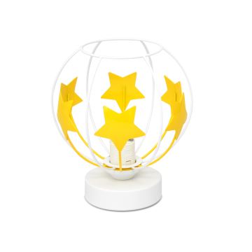 Lampa stołowa dziecięca STARS 1xE27/15W/230V żółty/biały