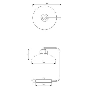 Lampa stołowa FELIX 1xE27/60W/230V zielony