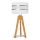 Lampa stołowa HELEN 1xE27/60W/230V biała/chrom/dąb