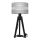 Lampa stołowa HELEN 1xE27/60W/230V szara/chrom/sosna