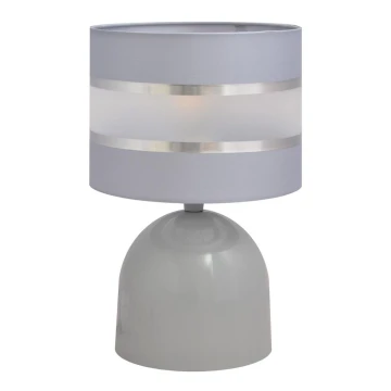 Lampa stołowa HELEN 1xE27/60W/230V szary/srebrny