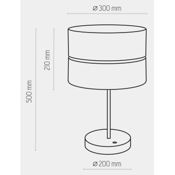 Lampa stołowa HILTON 1xE27/25W/230V mosiądz/czarny