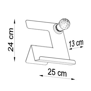 Lampa stołowa INCLINE 1xE27/60W/230V biała