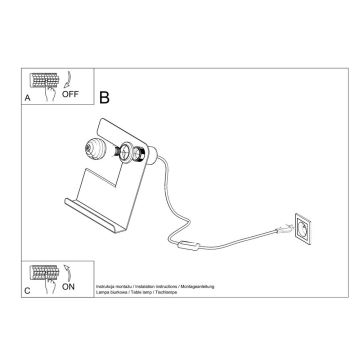 Lampa stołowa INCLINE 1xE27/60W/230V biała