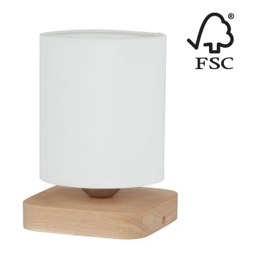 Lampa stołowa JENTA 1xE27/25W/230V dąb - certyfikat FSC