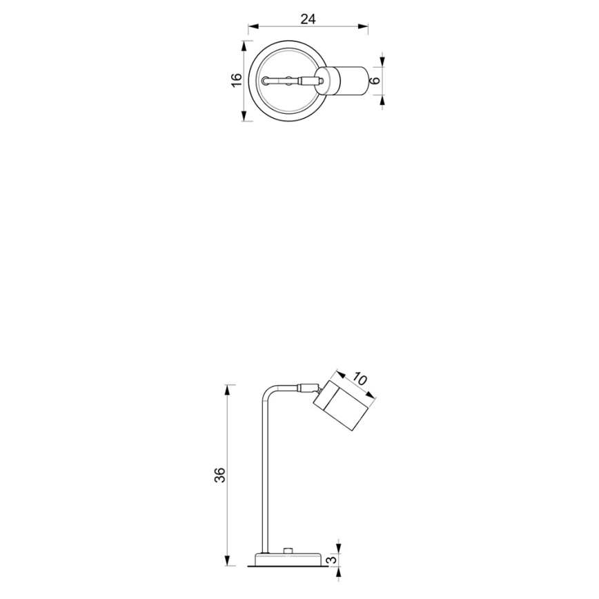 Lampa stołowa JOKER 1xGU10/25W/230V biały/złoty