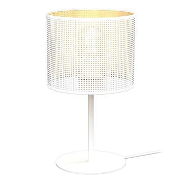 Lampa stołowa LOFT SHADE 1xE27/60W/230V śr. 18 cm biały/złoty