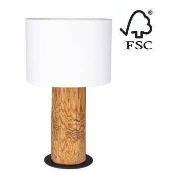 Lampa stołowa PINO MIX 1xE27/40W/230V sosna - certyfikat FSC