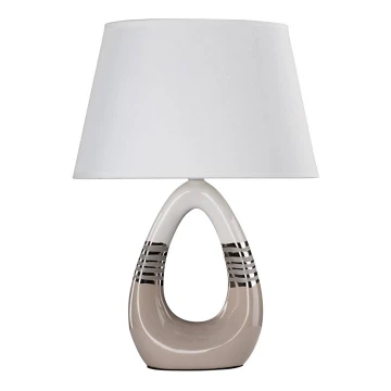 Lampa stołowa ROMANO 1xE27/60W/230V biały/beżowy