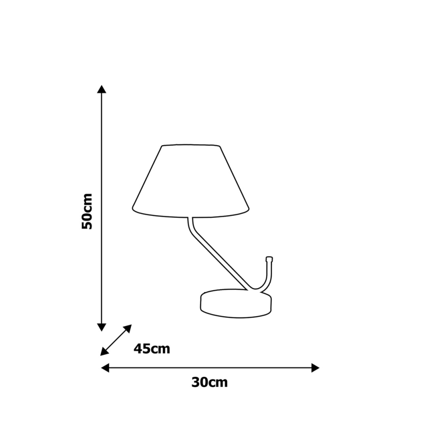 Lampa stołowa VICTORIA 1xE27/60W/230V biały