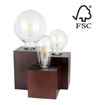 Lampa stołowa VINCENT 3xE27/15W/230V - certyfikat FSC