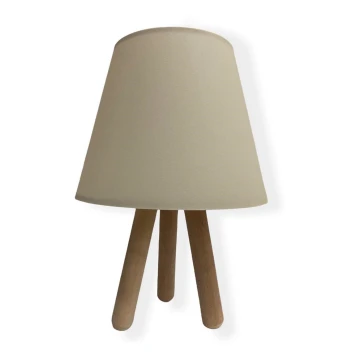 Lampa stołowa WOOD 1xE27/60W/230V beżowy