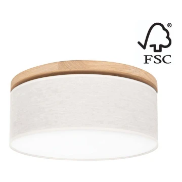 Lampa sufitowa BOHO 2xE27/25W/230V śr. 38 cm dąb – FSC certyfikowano