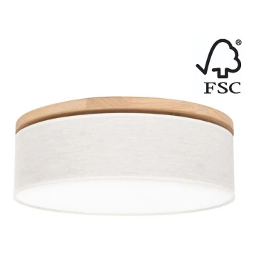 Lampa sufitowa BOHO 3xE27/25W/230V śr. 48 cm dąb – FSC certyfikowano