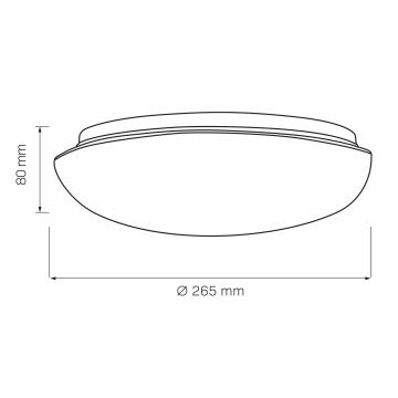 Lampa sufitowa BONIFACY 1xE27/20W/230V śr. 26,5 cm biała