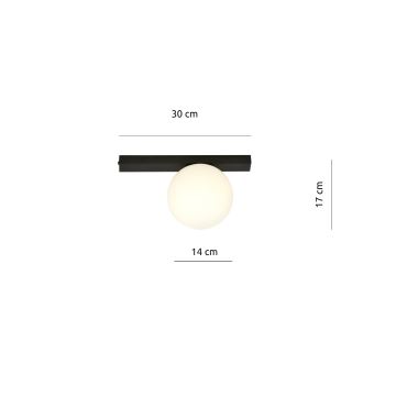 Lampa sufitowa FIT 1xE14/10W/230V czarna/biała