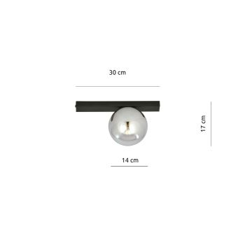 Lampa sufitowa FIT 1xE14/10W/230V czarna/szara