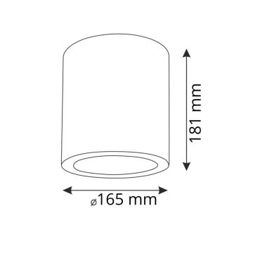 Lampa sufitowa JUPITER 1xE27/20W/230V 181x165 mm