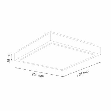 Lampa sufitowa KAZIMIERZ 2xE27/20W/230V 29,5x29,5 cm czarna