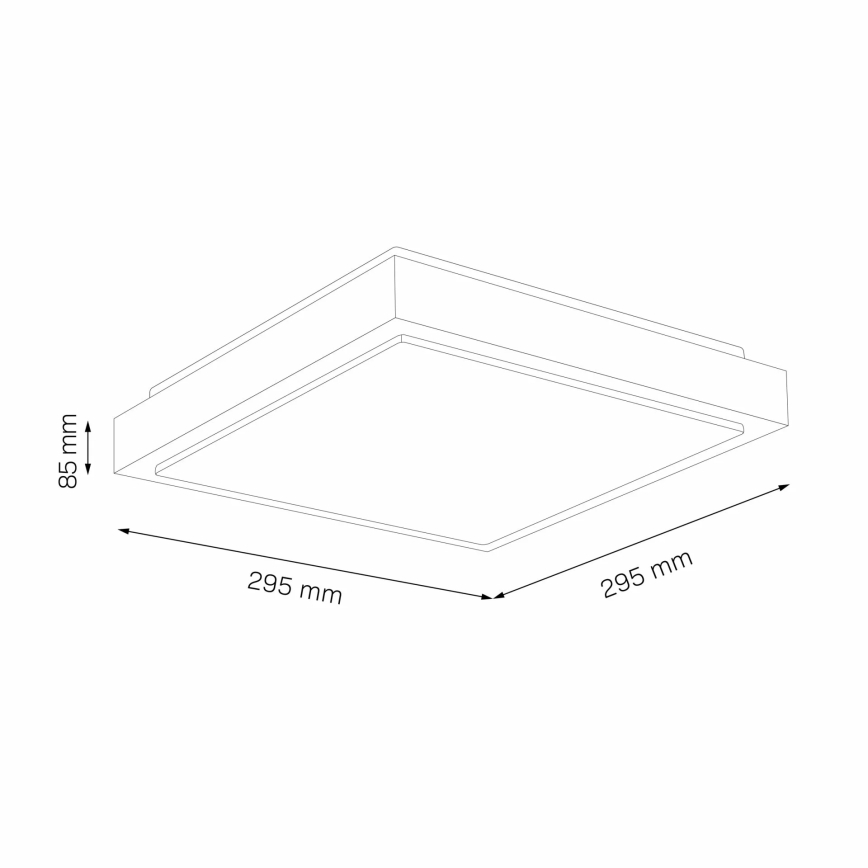 Lampa sufitowa KAZIMIERZ 2xE27/20W/230V 29,5x29,5 cm czarna