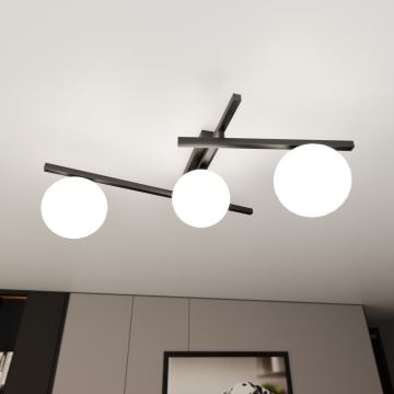 Lampa sufitowa SMART 3xE14/10W/230V czarna/biała