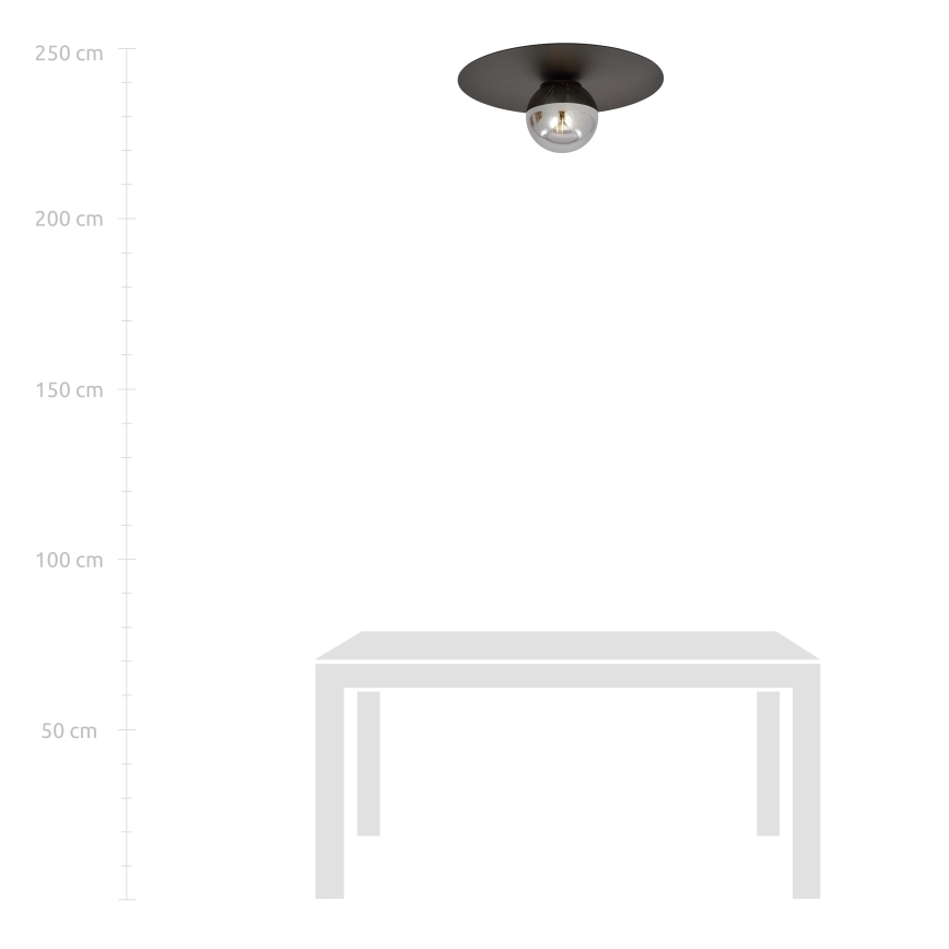 Lampa sufitowa SOLAR 1xE14/10W/230V czarna/szara