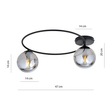 Lampa sufitowa SOPRA 2xE14/10W/230V czarna