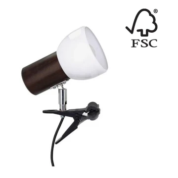 Lampa z klipsem SVENDA 1xE27/60W/230V buk - certyfikat FSC