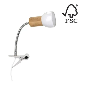 Lampa z klipsem SVENDA 1xE27/60W/230V  -certyfikat FSC