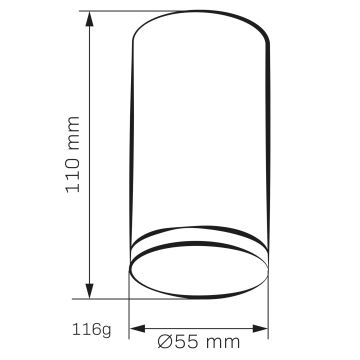 Łazienkowe oświetlenie TURYN 1xGU10/10W/230V IP44 czarne