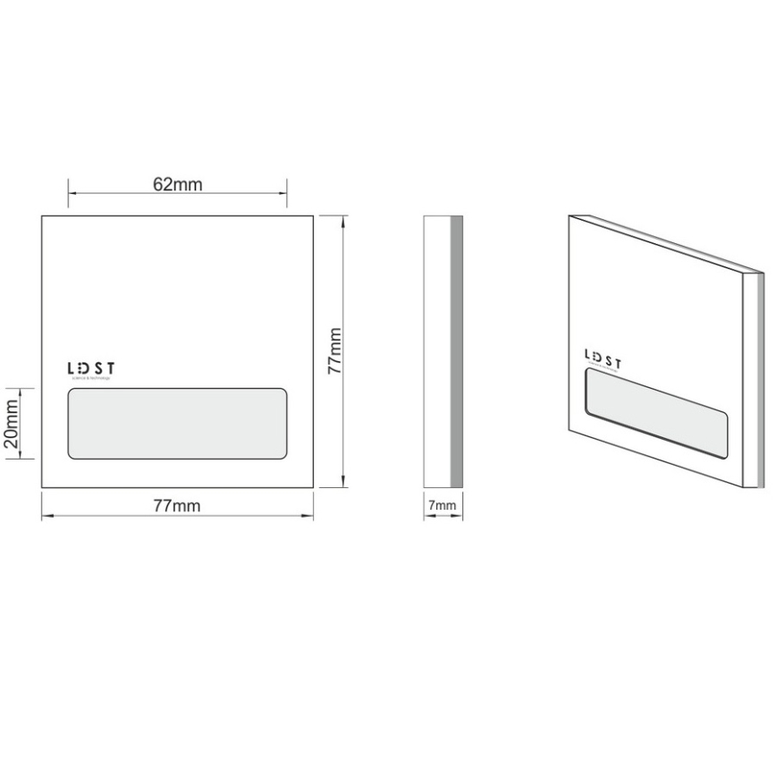 LDST AL-01-SS-BZ5 - LED Oświetenie schodowe ALEX 5xLED/1,2W/230V matowy chrom