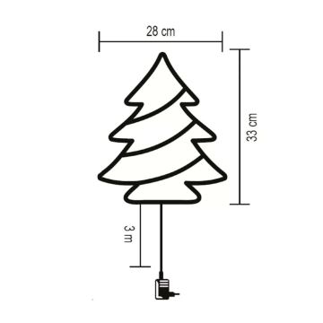 LED Bożonarodzeniowa dekoracja na okno 35xLED/230V IP44 ciepła biel