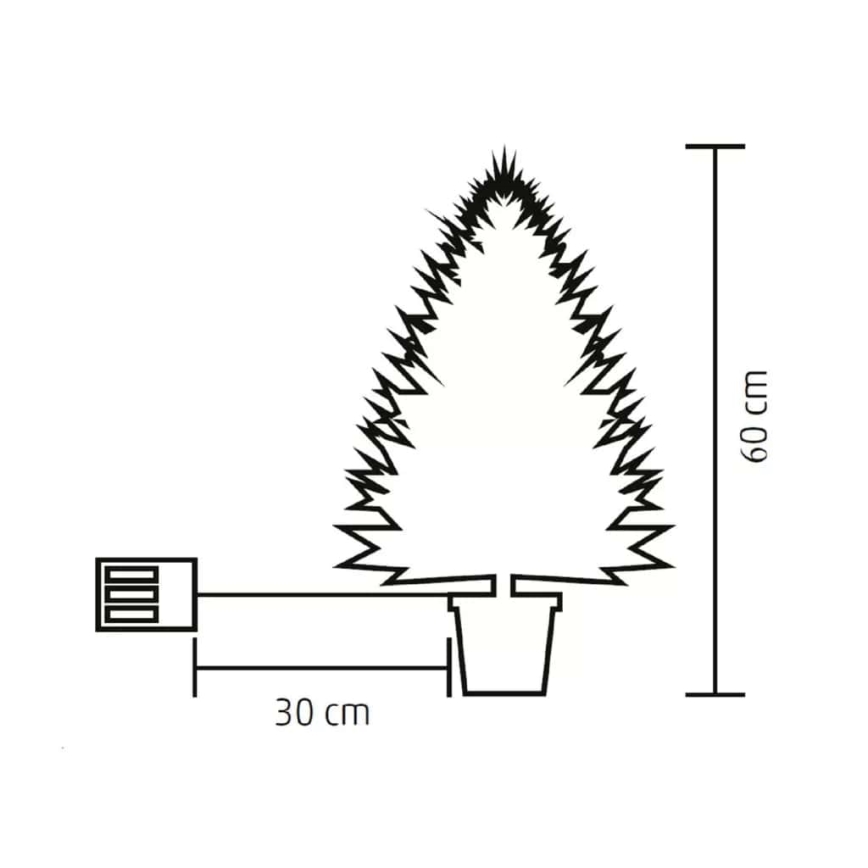 LED Choinka świąteczna 30xLED/3xAA 60 cm sosna