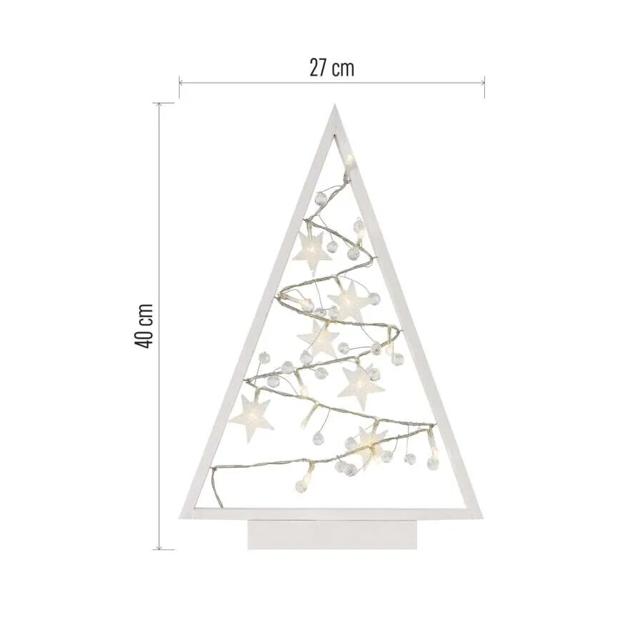 LED Dekoracja bożonarodzeniowa 15xLED/2xAA drzewko