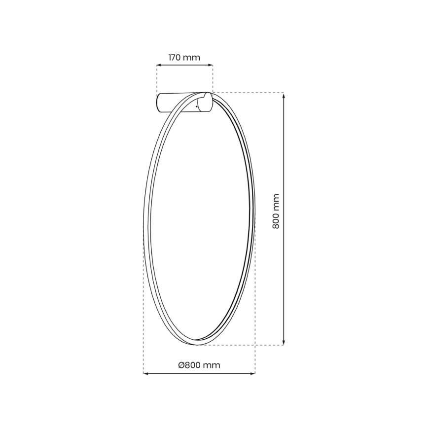 LED Kinkiet łazienkowy SATURNO LED/46W/230V IP44 antracyt