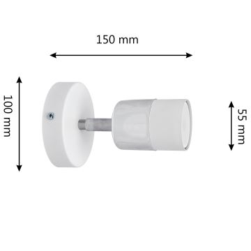LED Kinkiet punktowy TUBSSON 1xGU10/6,5W/230V biały/chrom błyszczący