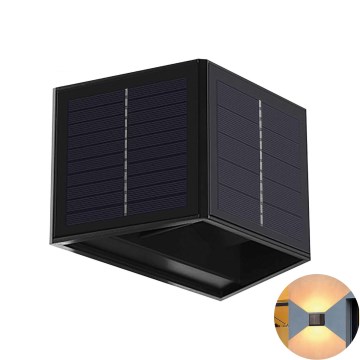 LED Kinkiet solarny CUBUS 2xLED/1,5W/3,7V IP54