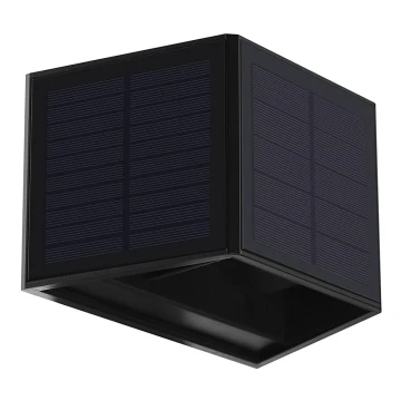 LED Kinkiet solarny WINGS LED/2W/3,2V 3000K IP54 czarny