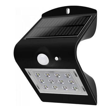 LED Kinkiet solarny z czujnikiem LED/1.5W/3,7V IP65