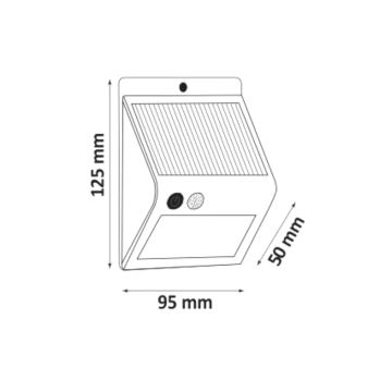 LED Kinkiet solarny z czujnikiem LED/2,2W