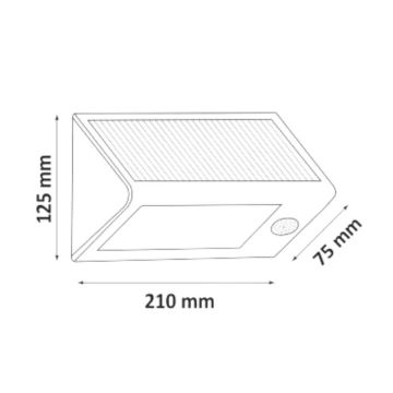 LED Kinkiet solarny z czujnikiem LED/5W