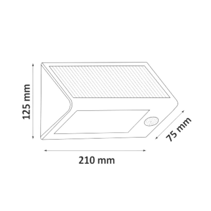 LED Kinkiet solarny z czujnikiem LED/5W