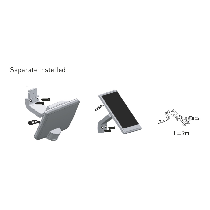 LED Kinkiet solarny z czujnikiem LED/8W IP54