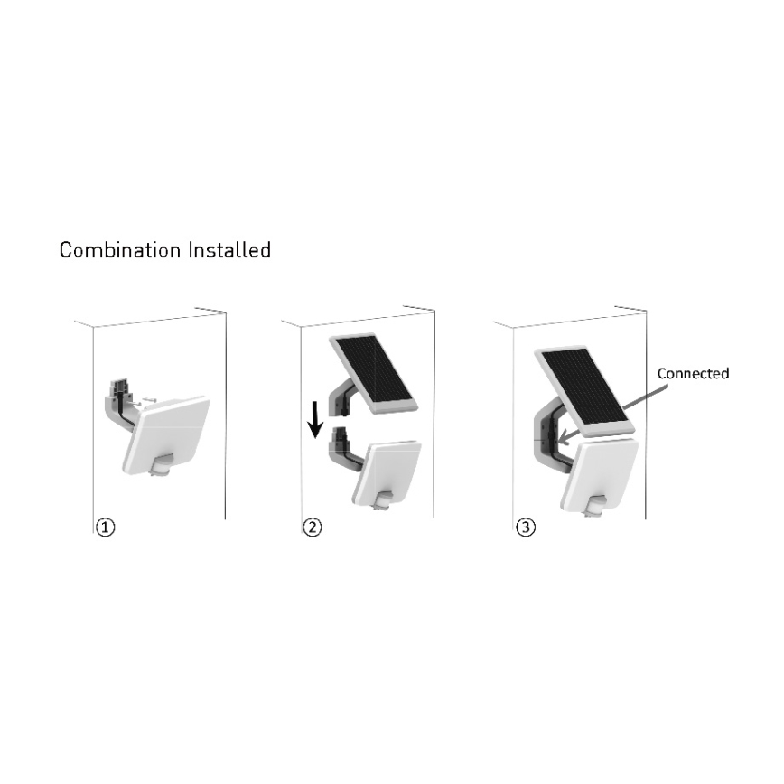 LED Kinkiet solarny z czujnikiem LED/8W IP54