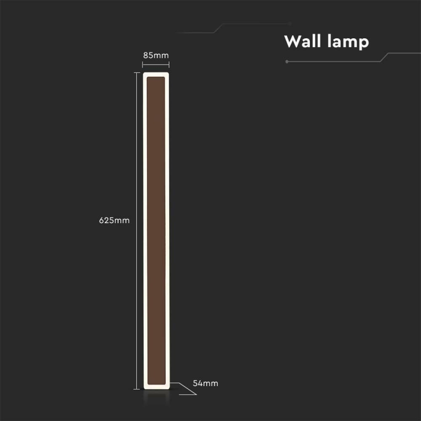 LED Kinkiet zewnętrzny LED/17W/230V 4000K IP65 brązowe