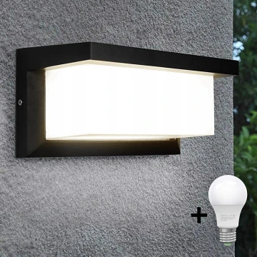 LED Kinkiet zewnętrzny NEELY 1xE27/10W/230V 3000K IP54 czarny