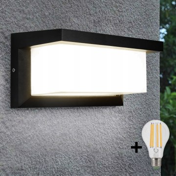 LED Kinkiet zewnętrzny NEELY 1xE27/15W/230V 3000K IP54 czarny